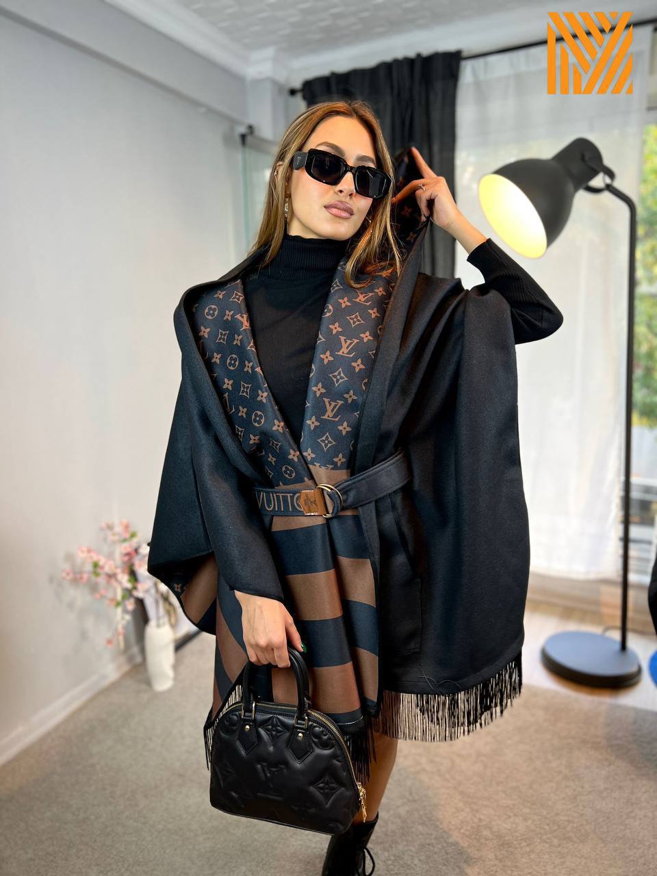 L.V.  Wool wrap Coat