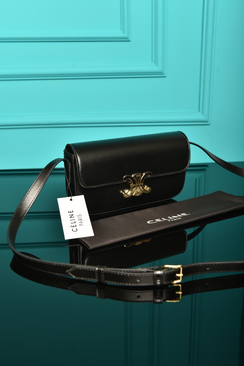 Triomphe Shoulder Bag In Shiny