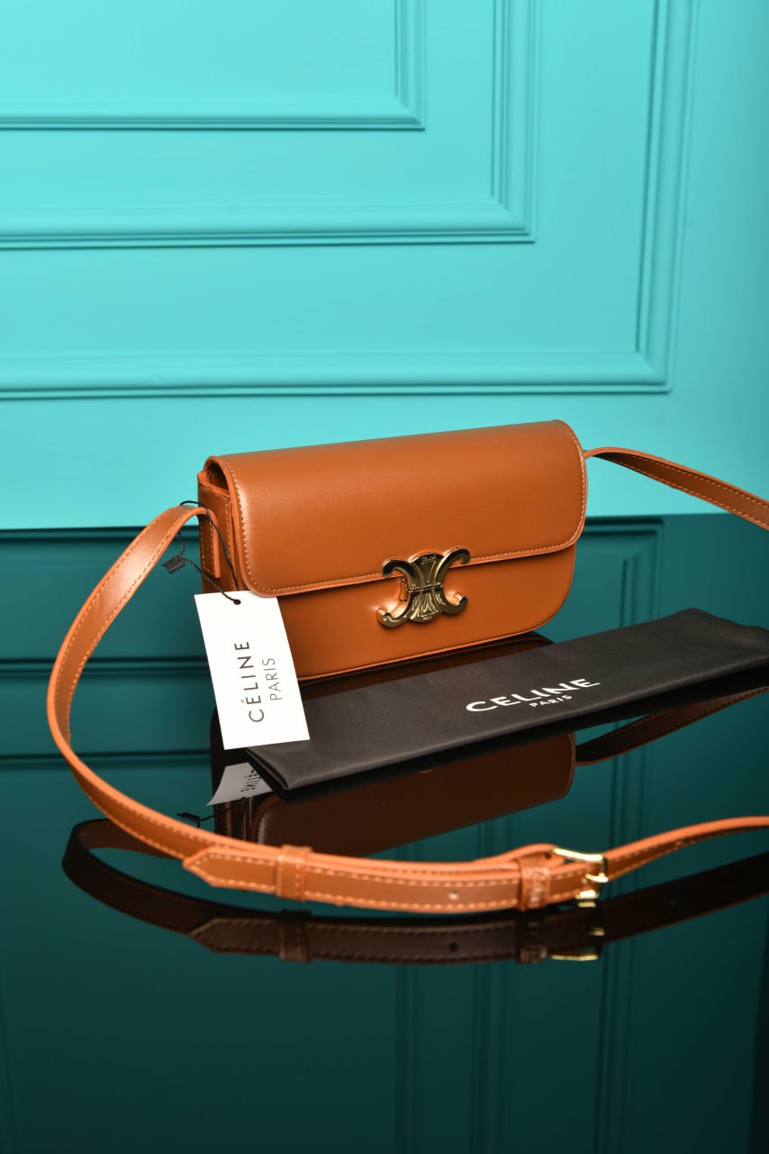 Triomphe Shoulder Bag In Shiny