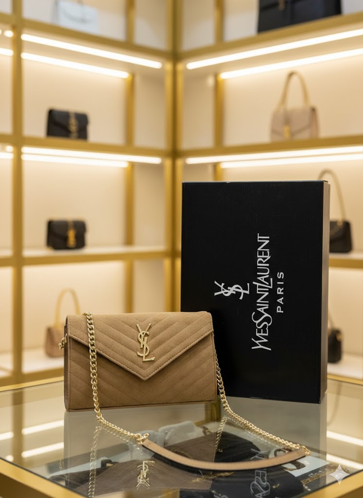 Quilted Shoulder Bag Süet